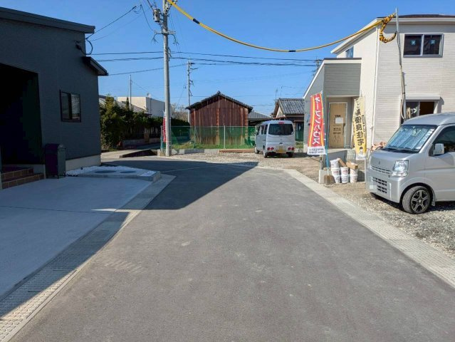柳川市三橋町柳河の新築一戸建の前面道路含む現地写真