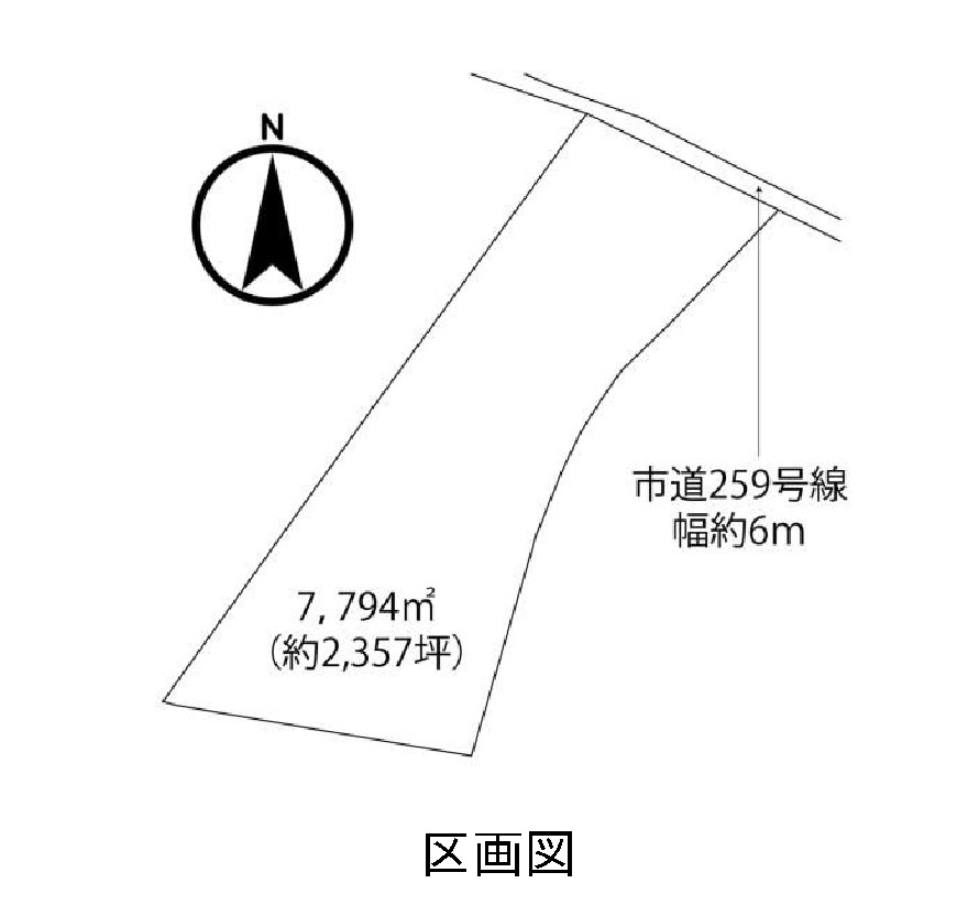 売地　小山市中久喜の区画図