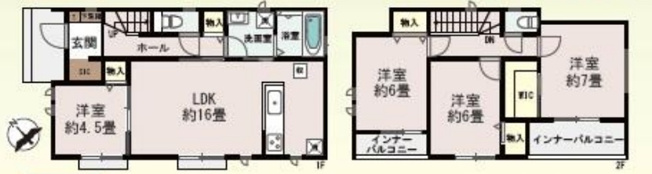 【間取り】 | 前橋市広瀬町　新築住宅 | 暖かな日差し差し込む4LDK
全居室洋室の間取りです♪