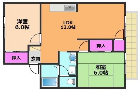 【間取り】 | メゾンアサヒⅡ