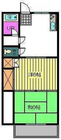 コーポ庵川 Ⅰの間取り