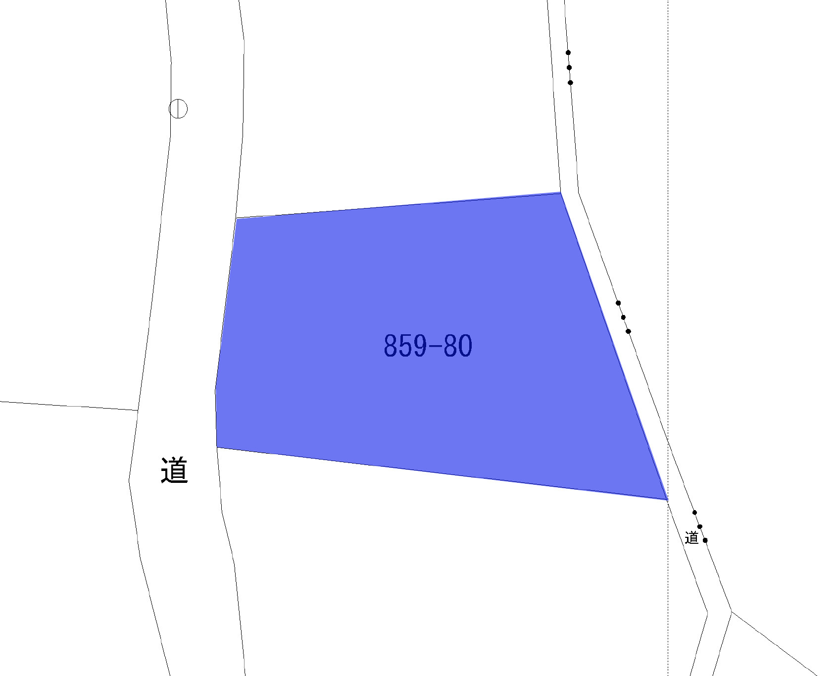 高津屋別荘地①の土地図