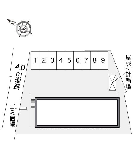 レオパレスハッピネスの区画図