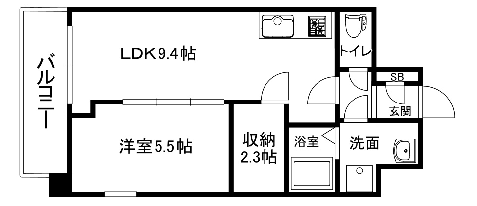大阪市中央区久太郎町１丁目の賃貸マンションの間取り
