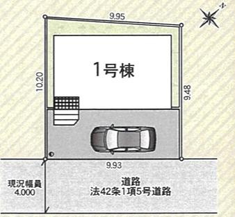 八王子市　中野町　新築一戸建て　２１期の区画図|～南東4ｍ道路に面しています～