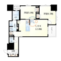 【間取り】 | ブランズタワー谷町四丁目　間取り