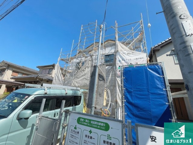 ★近江八幡市篠原町　第1期　新築一戸建ての外観|現在の進捗状況です！順調に作業進行中、完成が待ち遠しいです！詳細の間取り等、お気軽にお問い合わせください！