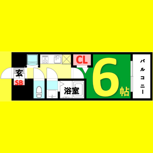 ディアレイシャス浅間町III　名古屋市賃貸　仲介手数料無料の間取り