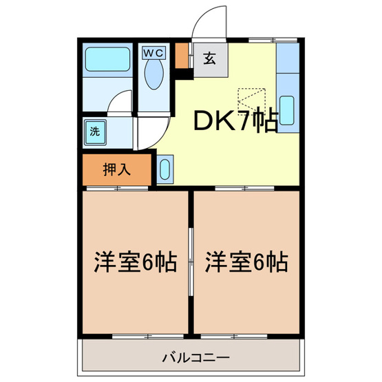 【間取り】 | ウエストリバーマンションⅠ