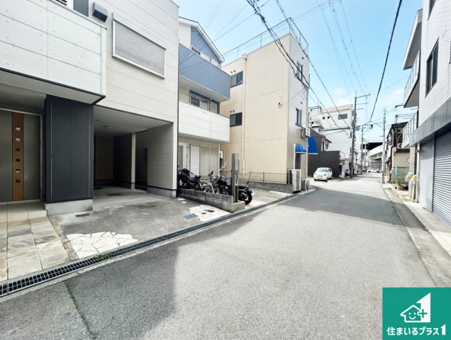 尼崎市南竹谷町　中古一戸建ての前面道路含む現地写真|車通りの少ない前面道路！お子様がいらっしゃるご家族でも安心！