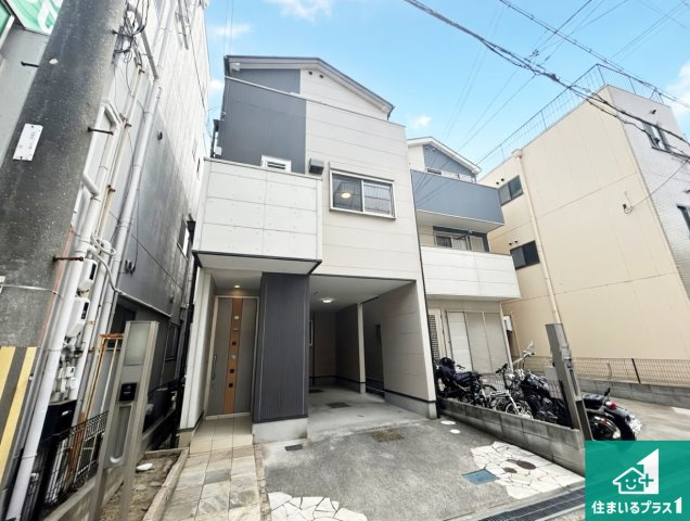 尼崎市南竹谷町　中古一戸建ての外観|周辺は落ち着いた街並みの住宅地！子育てがしやすい住環境です！気になることがありましたら、お気軽にお問い合わせください！