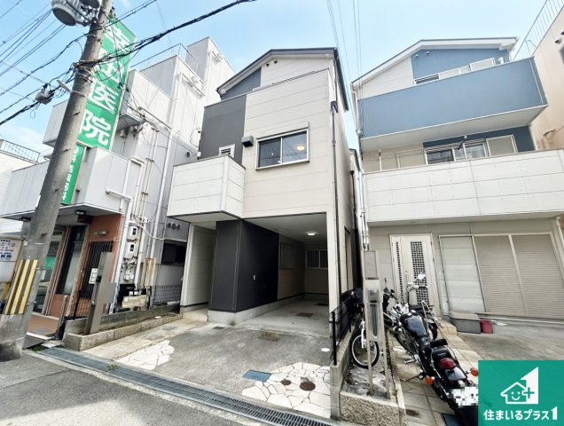 尼崎市南竹谷町　中古一戸建ての外観|周辺は落ち着いた街並みの住宅地！子育てがしやすい住環境です！気になることがありましたら、お気軽にお問い合わせください！