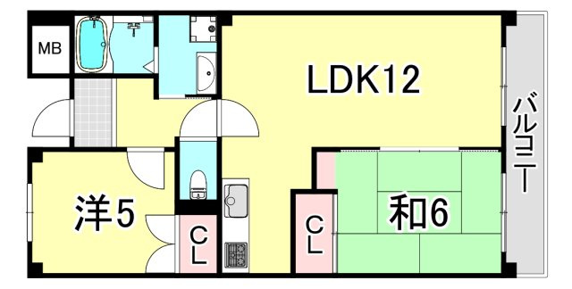 西宮エバーグリーンの間取り