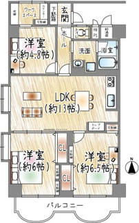 【間取り】 | 緑地公園ロイヤルマンション | 間取り