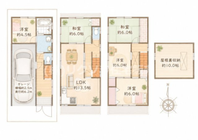香里北之町　中古一戸建ての間取り|間取り図はいかがですか？ご希望を叶える間取りですか？リビングの広さは？水回りの位置は？カウンターキッチン？など色々な情報が集約されています。弊社ではリフォームなどのご相談も承っております。