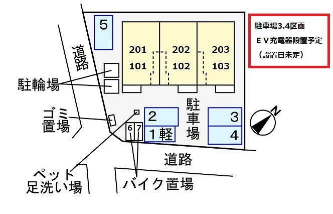 プラシード神代Ⅱの区画図