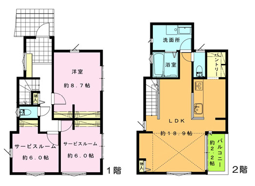 茅ヶ崎市西久保Ⅲ　新築戸建　全４棟A号棟の間取り