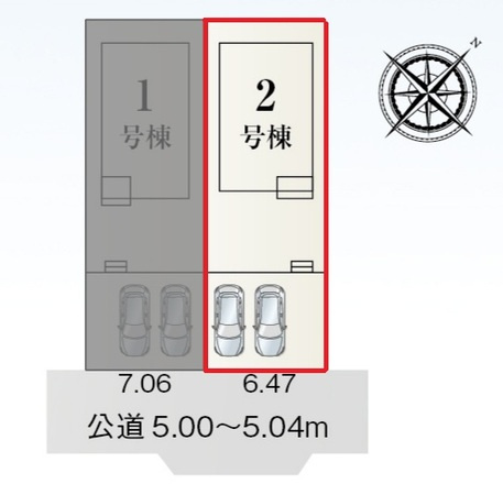 【仲介手数料無料／蟹江町】蟹江町冨吉駅北　リーブルガーデン　新築戸建　2号棟の区画図