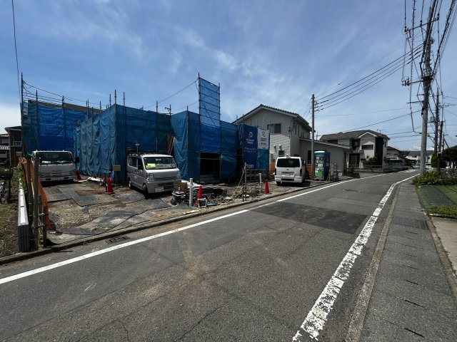 新築　高崎市倉賀野町全2棟　Blooming　Garden　2号棟の前面道路含む現地写真|現地写真　北側接道幅員約5ｍ