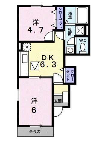 【間取り】 | セントポーンズＢ