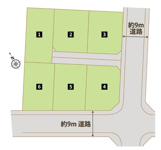 【深谷市上柴町東２丁目　区画図】