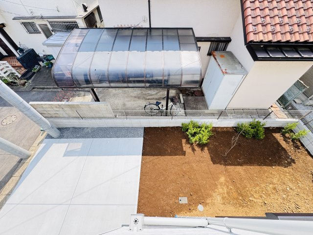 市川市中国分５丁目新築戸建（中国分８期）の展望|バルコニーより南側眺望・庭スペースあり日当たり良好♪