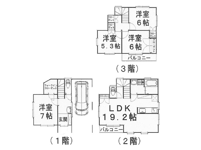 【間取り】 | 新座市野火止7丁目　新築一戸建住宅　全2棟　(丸井志木店) | 新座駅徒歩圏、家族の暮らしやすさを考えた設計。
ウォークインクローゼットや食洗機など、毎日の“ラク”を叶える設備も充実した一邸です。