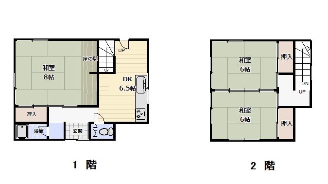 ■☐祇園町戸建貸家☐■の間取り