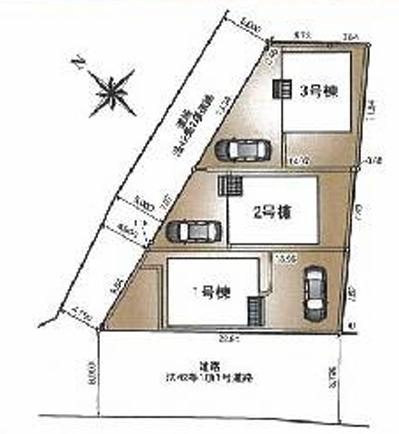 幸手市中第11　新築一戸建て　02　クレイドルガーデンの区画図|2号棟