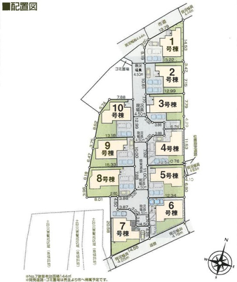 【区画図】 | 秦野市東田原　全10棟　新築住宅