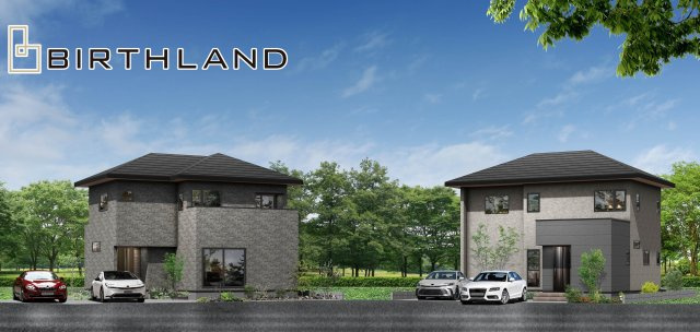 新築戸建・新築建売　郡山市東原　富田東小・富田中の外観パース|充実の環境と設備を備えたタマホームの新築戸建分譲住宅「タマタウン郡山東原」