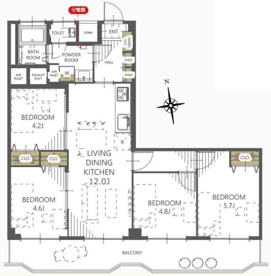 【間取り】 | メゾンゴールドマンション | 南向きのお部屋なので、陽当たり・通風良好です！ペット飼育可能なマンションです！