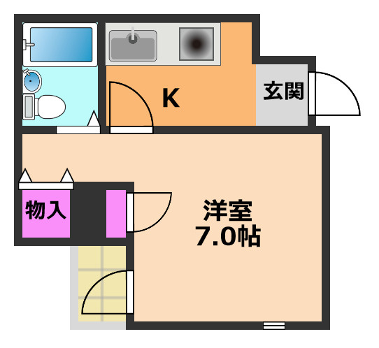 アップルハイツ富田の間取り