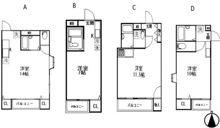 群馬県高崎市一括マンションの間取り