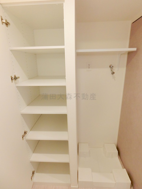 RJRプレシア蒲田の収納|脱衣所の収納　洗濯機置き場