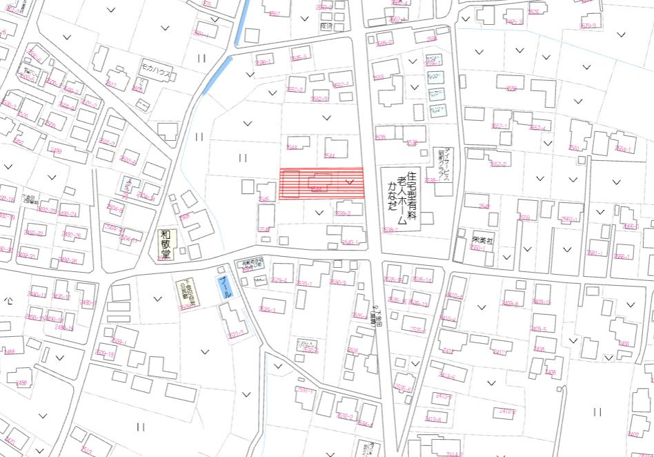 都城市金田町の売地の土地図
