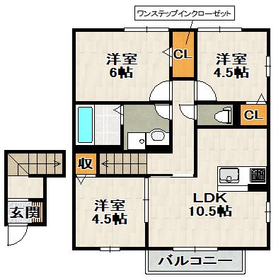 D-room加茂の間取り