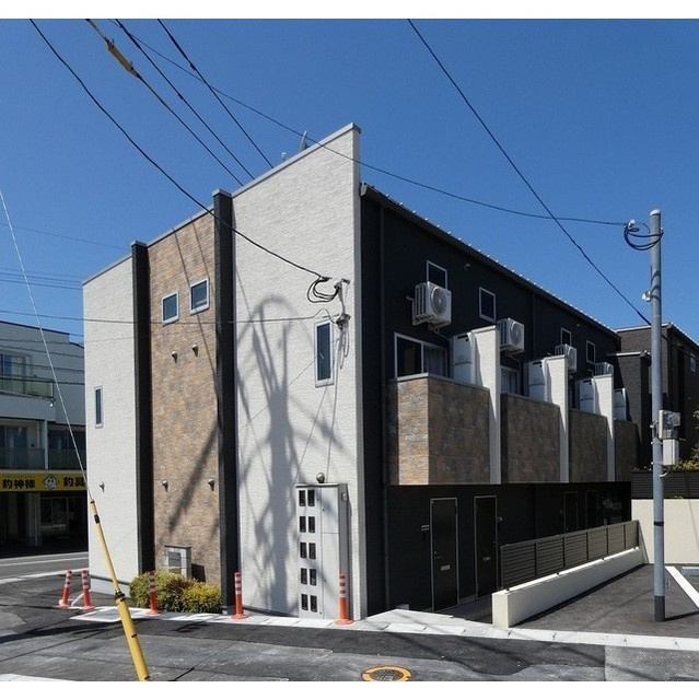福岡市西区小戸１丁目のアパートの外観パース