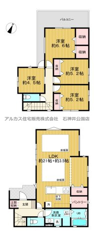 練馬区東大泉６丁目　新築一戸建　西武池袋線　大泉学園の間取り