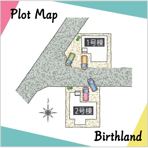 新築戸建・新築建売　郡山市東原　富田東小・富田中の区画図|駐車スペース2台可能です！（車種による）南向きで陽当たりが良く快適な家！