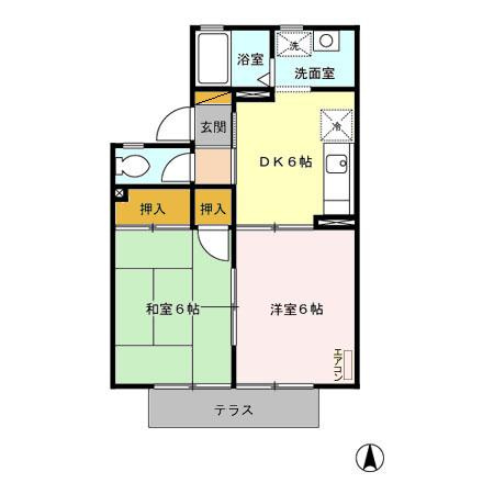 ヴィラモデルナ　Bの間取り