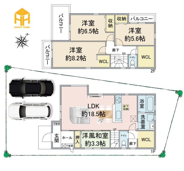 リーブルガーデン宝塚市中州1丁目｜4LDK＋並列駐車2台可の間取り|※図面と現況に相違がある場合は、現況を優先します。