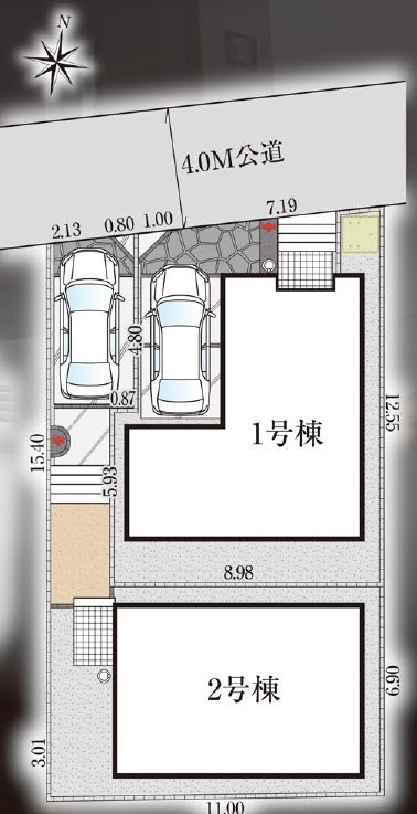 松戸市小金きよしケ丘４丁目新築戸建（小金きよしケ丘３期）の区画図|2棟販売中！