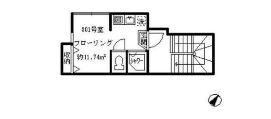 ソフィアチャペルの間取り|ロフト付のワンルーム★