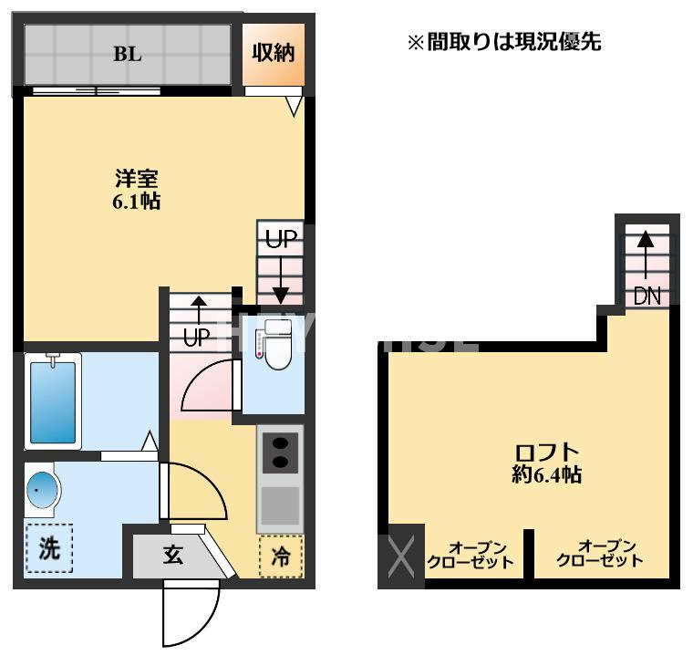 modern palazzo貝津OTTOの間取り