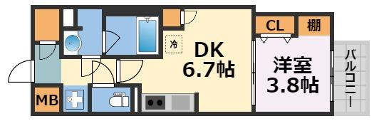 Dimora靭公園の間取り