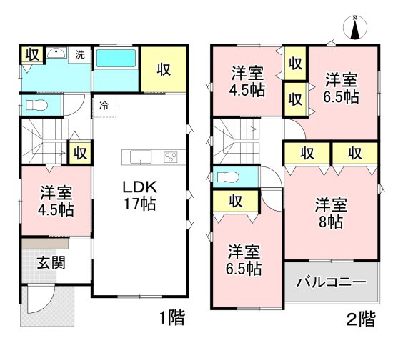 各務原市那加日吉町の間取り|５LDK！耐震等級3・長期優良認定住宅！