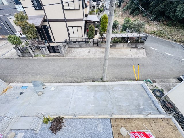 流山市富士見台１丁目新築戸建（富士見台１期）の展望|寝室前バルコニーより道路側眺望