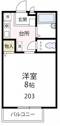 【間取り】 | コンパクトな1Kの間取りです