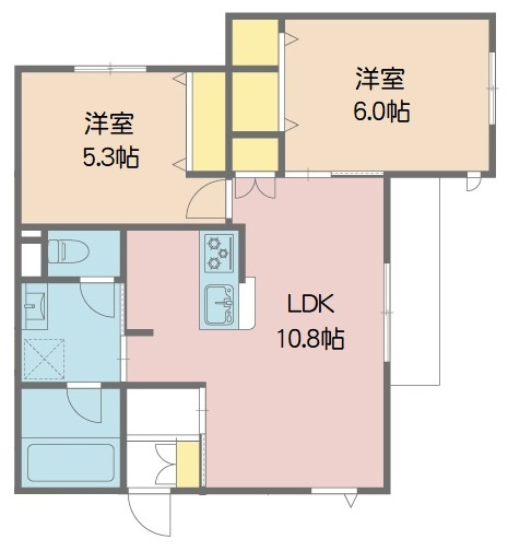 【間取り】 | Riche　Vert | 全室エアコン設置済みです